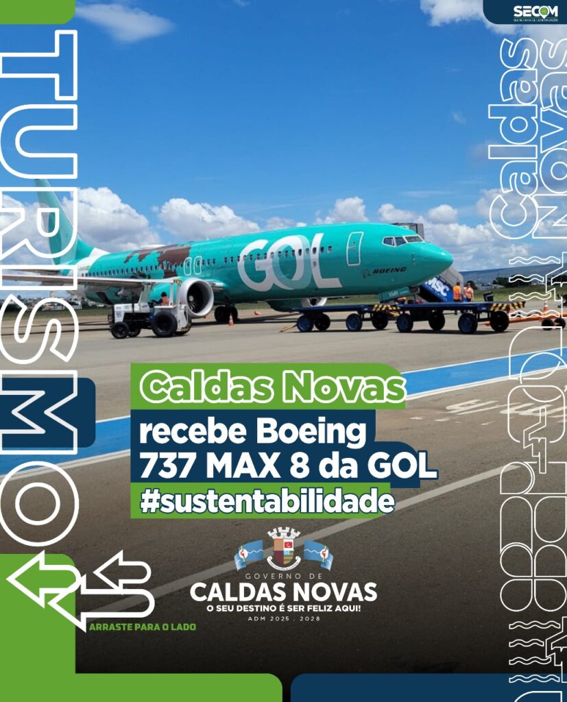 aviação | Caldas Novas recebe Boeing 737 MAX 8 da Gol, o mais